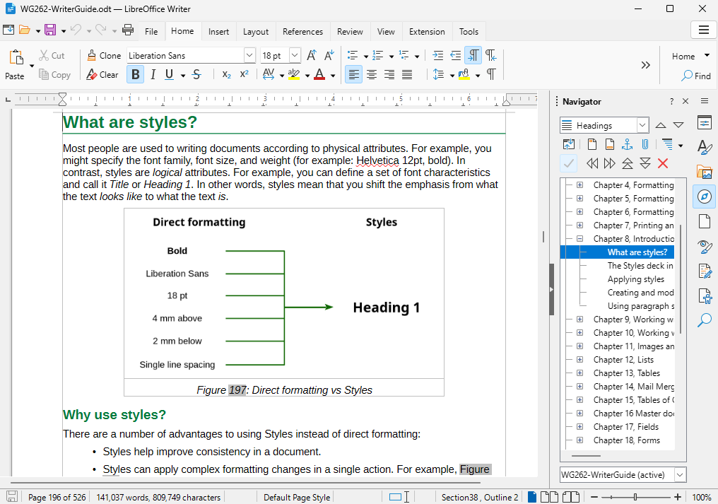 Writer screenshot